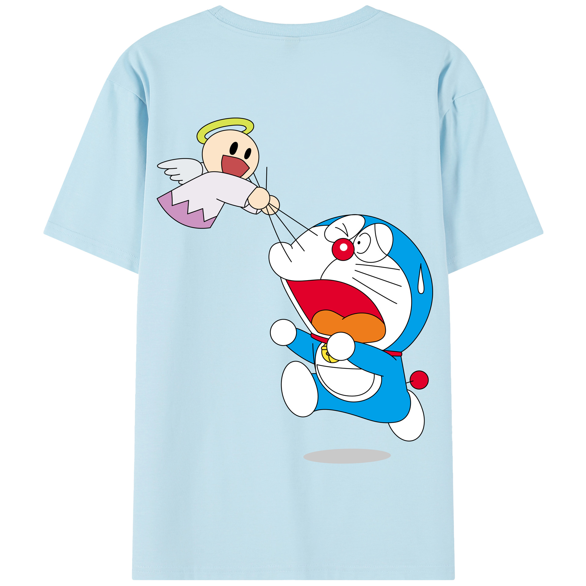 （画像用） ドラえもん Doraemon 綿100％半袖Tシャツ（背面プリント）